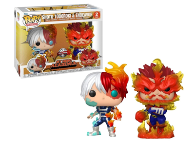 اکشن فیگور اسپشیال دو تایی 9 سانتی فانکو پاپ ایندوور و شوتو تودوروکی مدل Funko POP - Animation - My Hero Academia - Shoto Todoroki and Endeavor - Exclusive _اسباب بازی